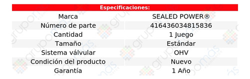 Set Bujes Árbol Levas Std Fury Iii 71 A 74 Sealed Power