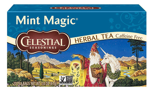 Té De Hierbas Mint Magic Menta Sin Cafeína 20 Bolsas 6 Unida