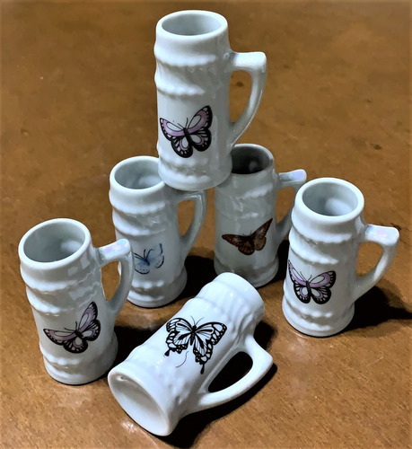 Imagem 1 de 3 de Kit 6 Canecas Chopp Submarino Porcelana Com Salmo