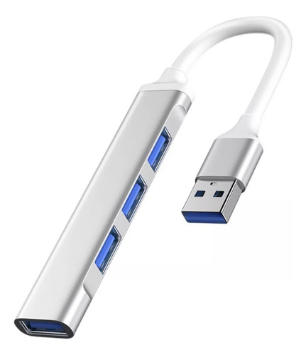 Kit Com 10 Hub Usb 3.0 Extensor 4 Portas Cinza