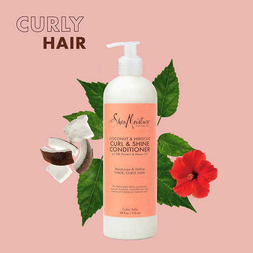 Acondicionador Sheamoisture Curl & Shine, Coco E Hibisco,...