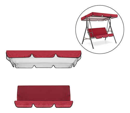 Juego De Fundas De Columpio De 3 Asientos, Cubierta De Toldo