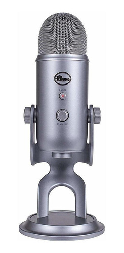 Imagen 1 de 3 de Micrófono Blue Yeti condensador multipatrón space gray