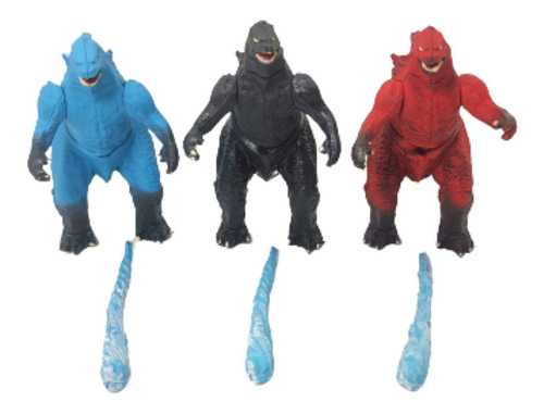 Imagen 3 de 5 de Figuras Godzilla Vs King Kong 3pzs Gojiras Articulables Toho