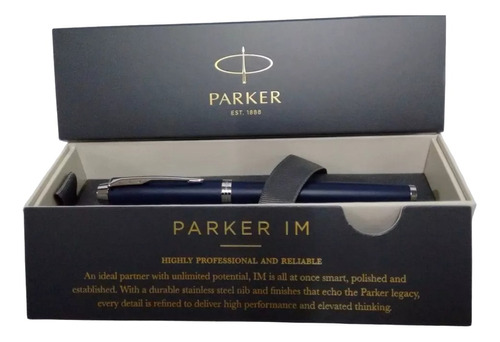 Lapicera Roller Parker Im Lacquer Blue Exterior Azul