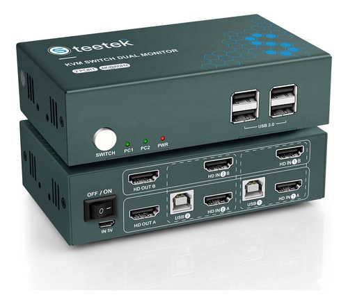 Kvm Switch Dual Monitor Hdmi Port Hz Yuv : Pcs Share By