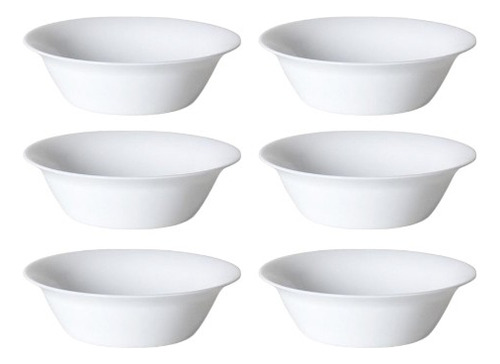 6 Plato Tazón Multiusos De Vidrio Opal Bormioli Toledo 17 Cm