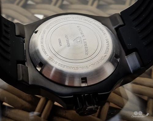 Relógio Automático Swiss Legend Abyssos Preto Mergulho 1000m