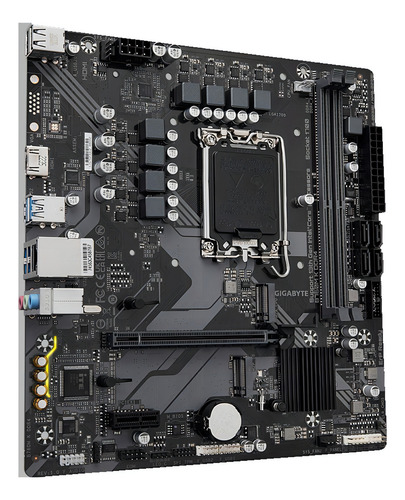 Placa-mãe de computador Gigabyte B760 B760M K DDR4 B760M para PC cor preta