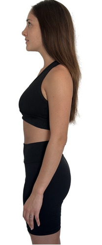 Imagen 3 de 5 de Conjunto Calza Ciclista Biker + Top Fitness