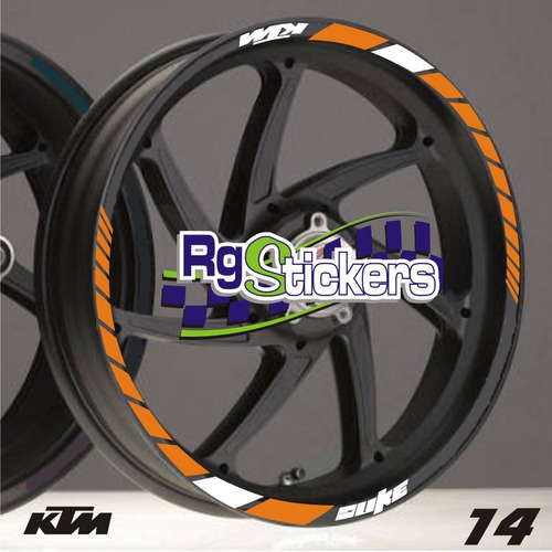 Stickers/calcomanias Para Rin Ktm Duke Diferentes Colores