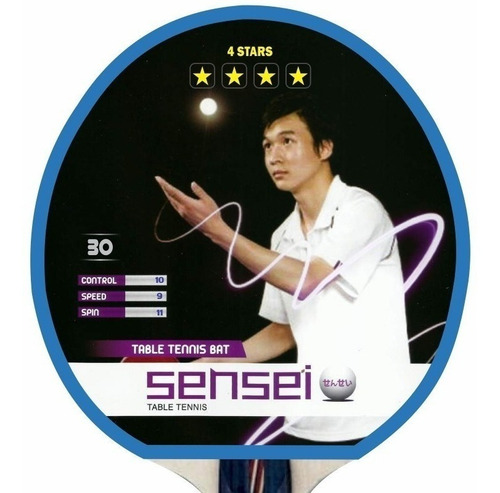 Imagen 3 de 4 de Paleta de ping pong Sensei 4 Star negra y roja