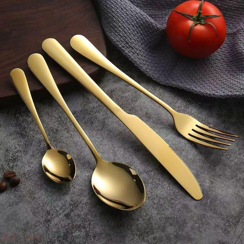 Tenedor de postre Super Luxury de acero inoxidable de 18 cm, color bronce