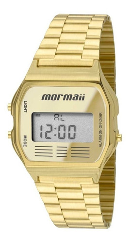 Relógio Mormaii Unisex Vintage Mojh02ab/4d Digital Dourado