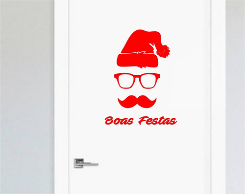 Adesivo Porta Natal Papai Noel Md1 Loja Decoração Hipster