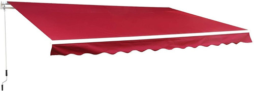 Toldo Retractil 4 X 2.5 M Rojo Para Patio Jardin Exteriores