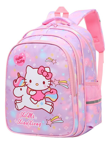 Bolso Mochila Escolar De Hello Kitty Para Niña 