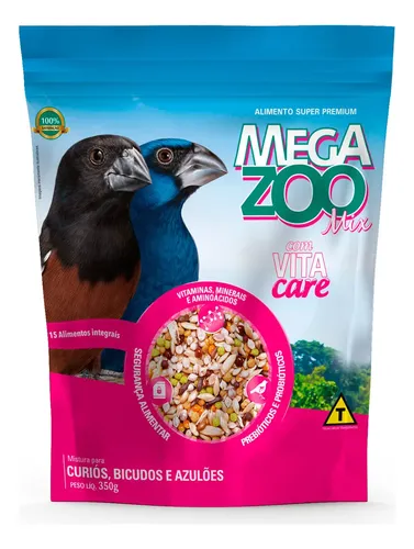 Megazoo - Mix Curió, Bicudo E Azulão - 350g