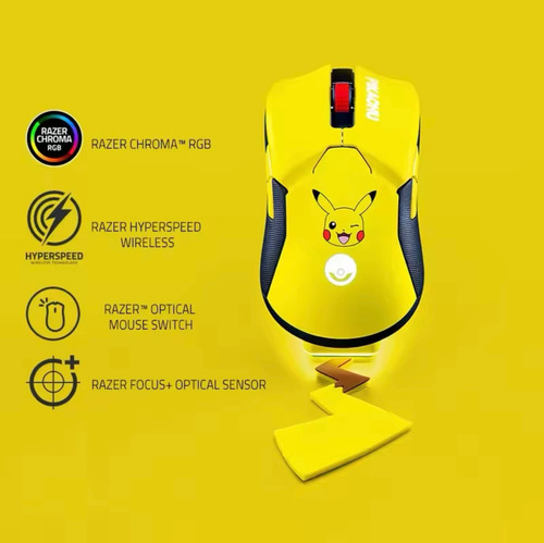 Razer Viper Ultimate Mouse Edición Especial Pokémon Pikachu Amarillo