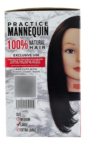 Maniquí Cabeza Para Peinar Y Corte Cabello Largo 100% Real