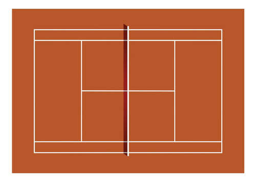 Pizarra Tenis Profesional Doble Faz Cancha Polvo / Rápida