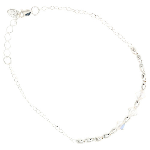 Pulsera Arroz 3 Con Cubic Cadena Plata 925