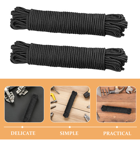 Cuerda De Nailon De 2 Rollos Para Tiendas De Campaña Y Tende