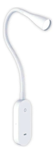 Velador Led Pared Lampara Flexible Tbcin Touch Dimmer Usb 5w Color de la estructura Blanco