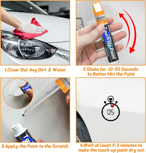 Myprokit Pintura De Retoque Para Automóviles, Pintura Blanca
