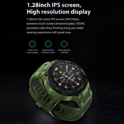 Smartwatch 1.28 Assistente Ios Lemfo Smart K22 Bt Mon