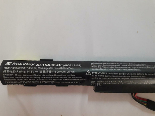 Imagen 2 de 2 de Probattery P/ Notebook Acer Aspire E5 Series Al15a32 14.8v