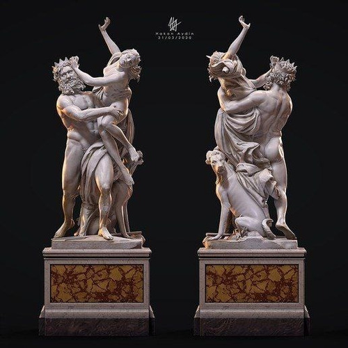 Archivo Stl Impresión 3d - Bernini Statue + Cerberus