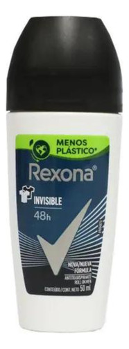 Desodorante Rexona Roll On Invisible Masculino 50ml