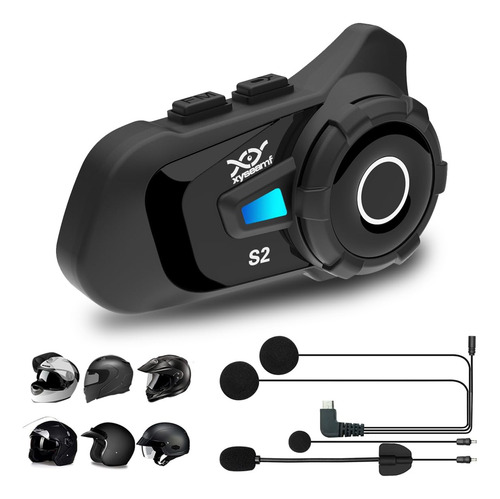 Auriculares Bluetooth Para Motocicleta Con Intercomunicador
