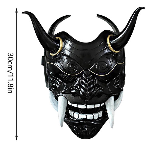 Máscara Aterradora De Guerrero Japonés De Terror De Hallowee