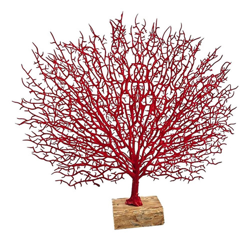 Fwefww Estatuilla De Rama De Árbol De Coral Con Base De