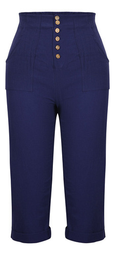 Cuna Cómoda Casual Con Bolsillo, De Lino Liso, Color Capris