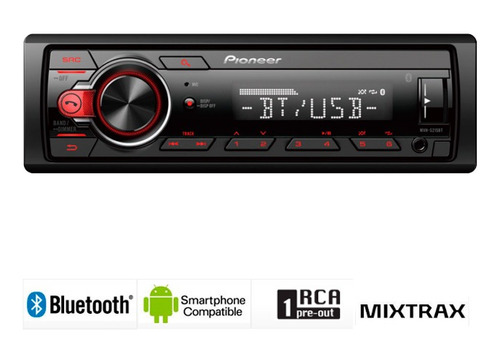 Autoestéreo para auto Pioneer MVH S215BT con USB y bluetooth
