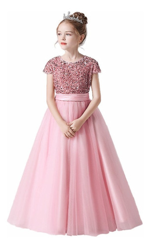 Vestido De Princesa Con Lentejuelas Para Niñas