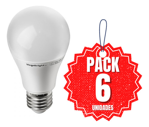 Imagen 4 de 6 de Pack Ahorro 6 Ampolletas Led 9w E27 Luz Fria 6400k