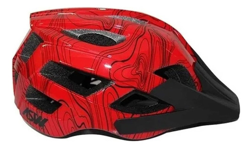 Capacete Ciclismo Bike Asw Accel Frontier Vermelho Lançament Tamanho G/gg