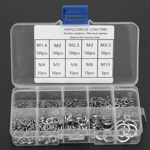 . Lavadora De Aço Inoxidável 600pcs Elastic Gasket Spring