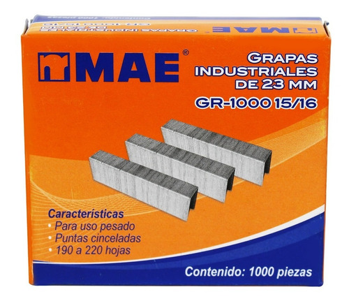 Grapas Industriales De 23mm Mae