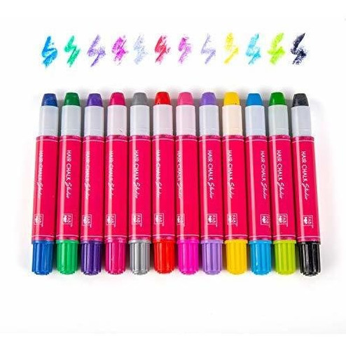 Juego De 12 Tizas Tinte Para El Cabello Fantasia Gsm Brands