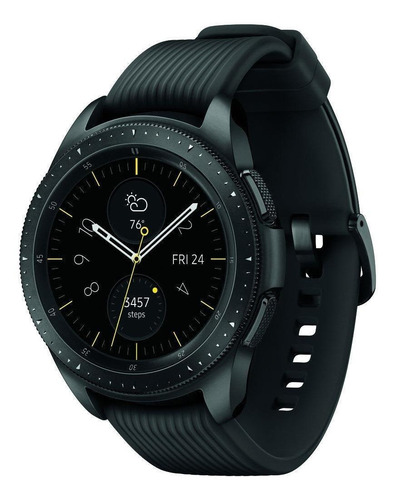 Imagen 2 de 5 de Samsung Galaxy Watch (Bluetooth) 1.2" caja 42mm de acero inoxidable midnight black, malla black de silicona y bisel midnight black SM-R810