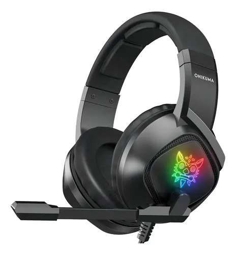 Audífonos Gamer Diadema inalámbrica Onikuma K19 negro Gaming headset con microfono con luz rgb LED para Xbox Ps4 Pc