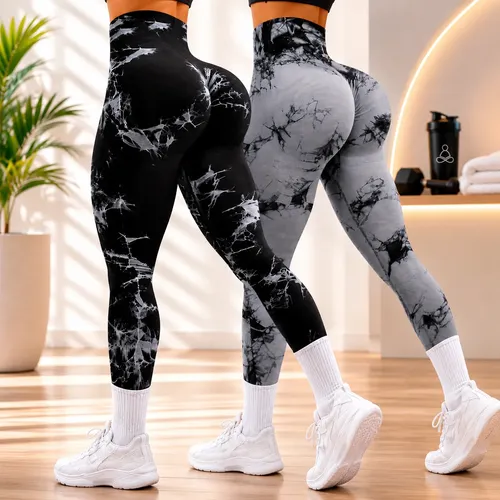 Kit 2 Calças Legging Premium Levanta Bumbum Feminina Fitness Sortidas Estampado P 36-38