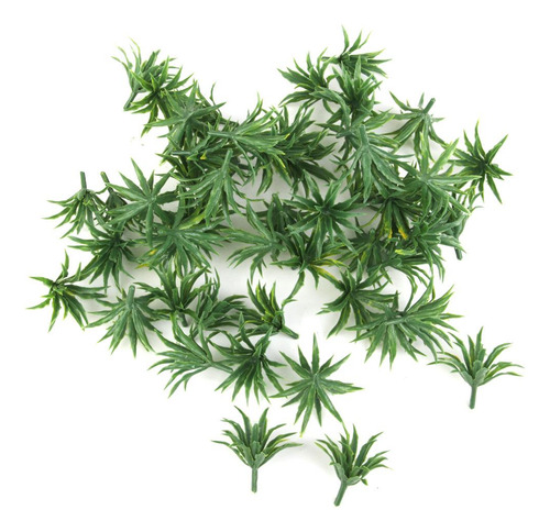 50 Piezas Hierba Artificial Modelo De Planta De Plástico De