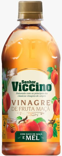 Vinagre De Maça Senhor Viccino Mel E Suco De Maçã 500ml