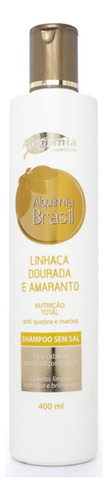 Shampoo Linhaça Dourada E Amaranto Nutrição Kinature 400 Ml